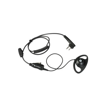 Auricular de forma cóncava con PTT y micrófono en línea.