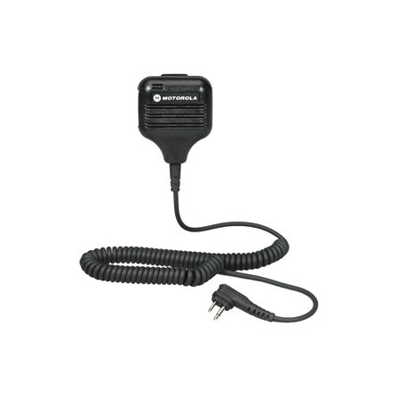 Micrófono con altavoz remoto para radios empresariales.