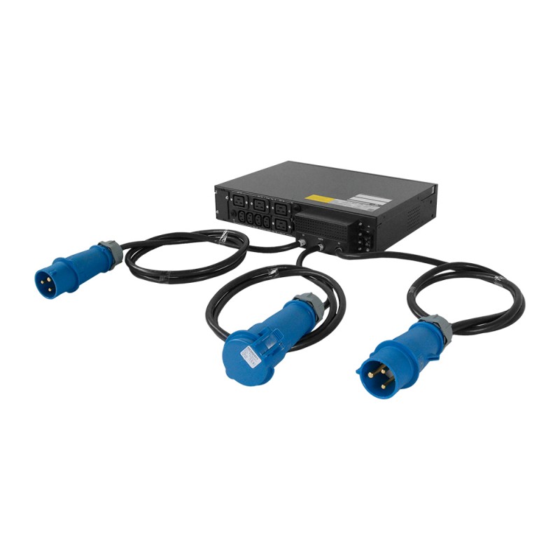 320a Rack Rack ATS, 32A, 7kVA, Horizontal, (4) C13 + (4) C19 output, hardwired