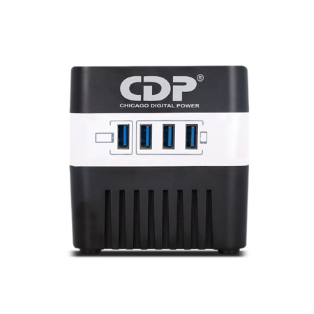 ESTABILIZADOR CDP RU-AVR604I 600VA/300W 4 SALIDAS 4 PUERTOS USB (RU-AVR604I)