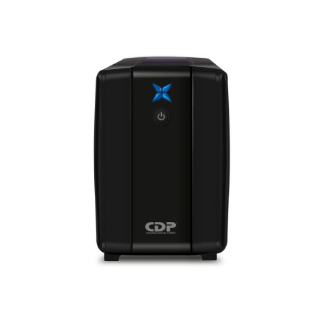 UPS CDP R-UPR758I 750VA/375W 8 SALIDAS / 5 PORT USB / 1 TIPO C / AUTONOMIA 20MIN BLACK (R-UPR758I)